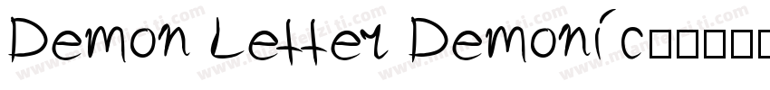 Demon Letter Demonic字体转换